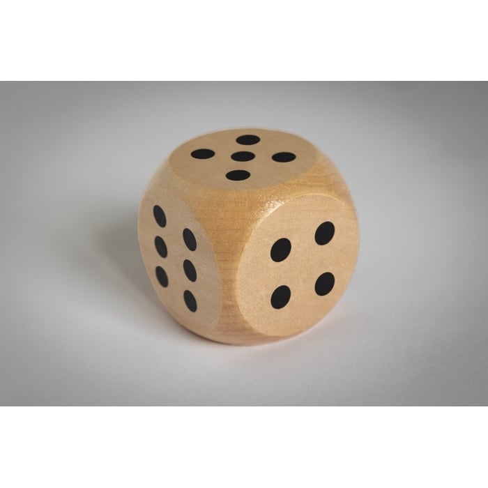 Schima houten dobbelsteen 5cm 10805