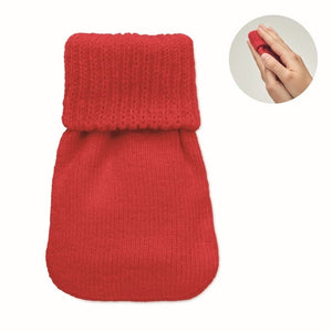 Handwarmer gebreid polyester rood 1 kleur 5048