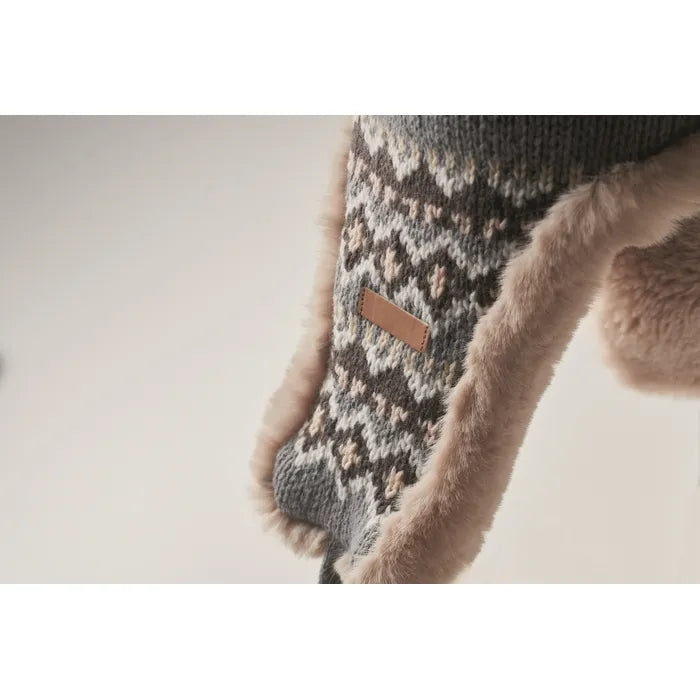 Gebreide muts met oorflap YULONG  4