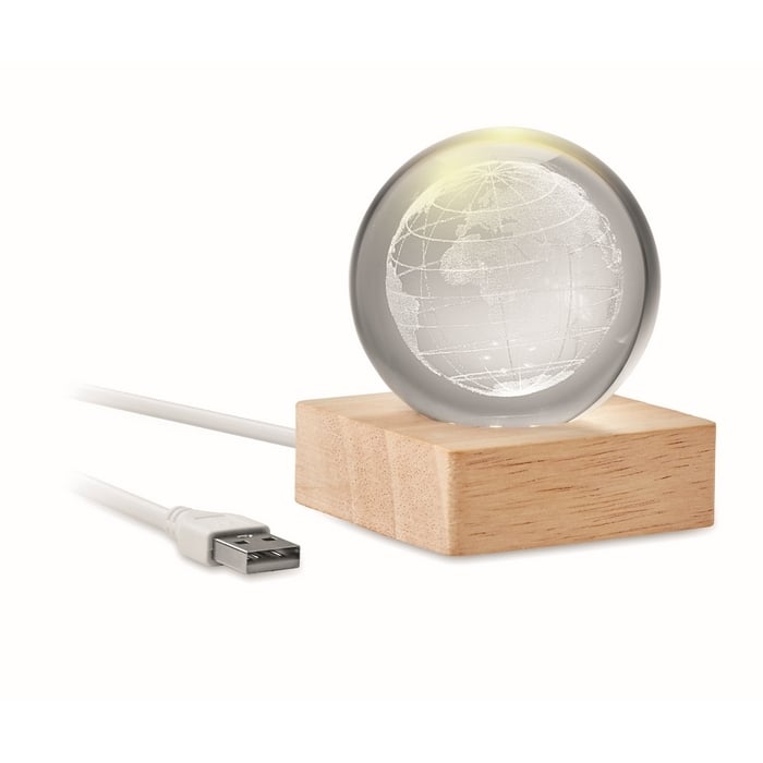 LED wereldbol glazen bol 6982