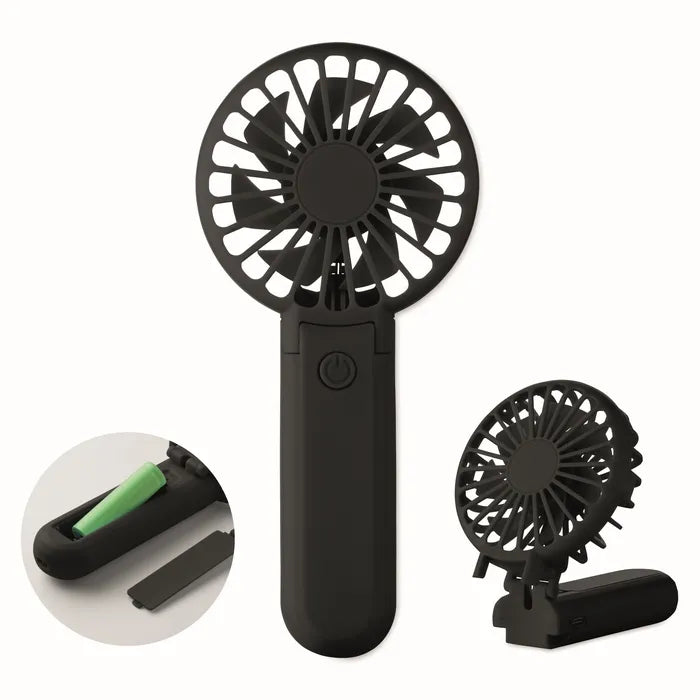 Draagbare vouwventilator IBERA  met opdruk