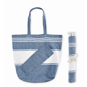 Strandtas met hamamdoek HUMMUM  met logo