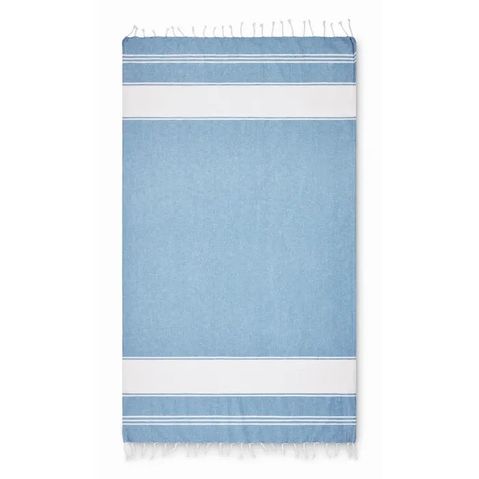 Strandtas met hamamdoek HUMMUM bedrukken