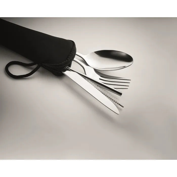 RVS bestekset met logo SERVICE bedrukken