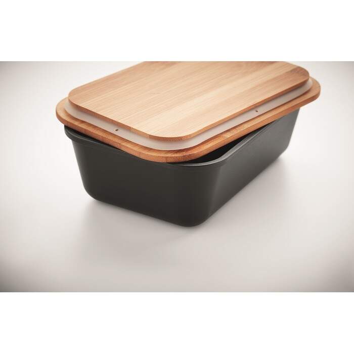 Lunchbox met bamboe deksel sample