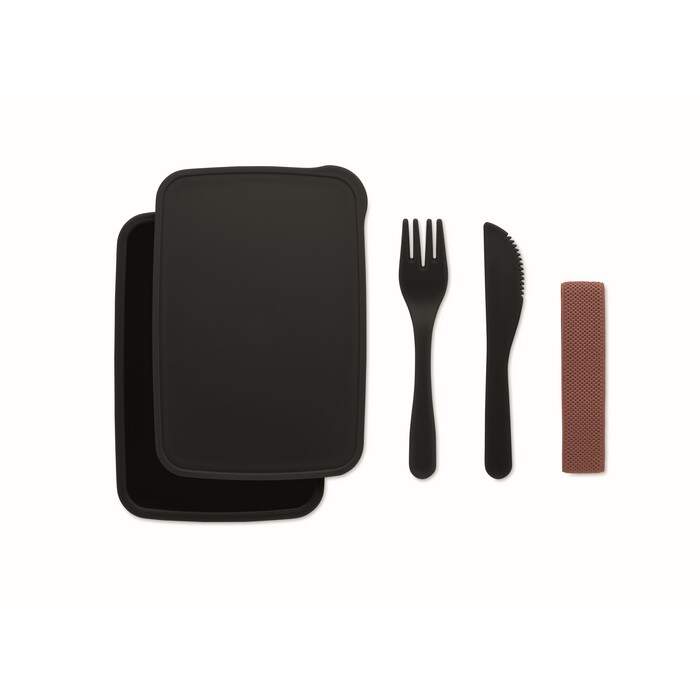 Lunchbox met bestek sample