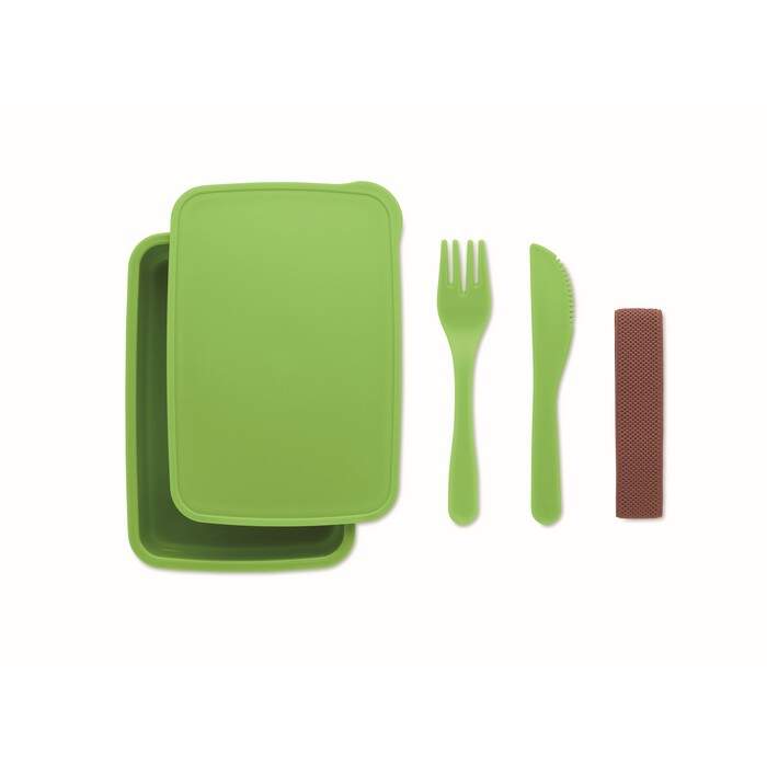 Lunchbox met bestek sample