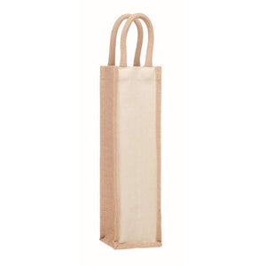 Jute wijntas voor 1 fles bedrukken