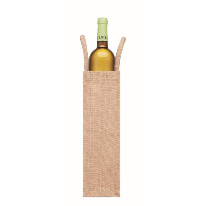 Jute wijntas voor 1 fles sample