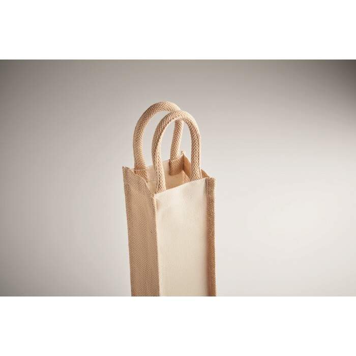 Jute wijntas voor 1 fles sample