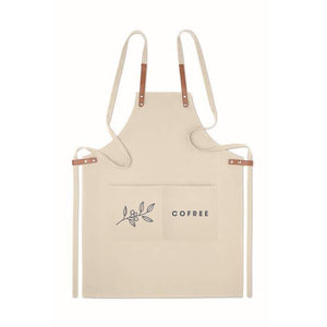 Schort organisch katoen beige 2 kleuren zd 10911