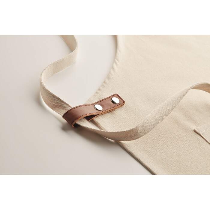 Schort organisch katoen beige 4 kleuren zd 10915