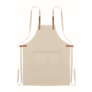 Schort organisch katoen beige 1 kleur td 10909