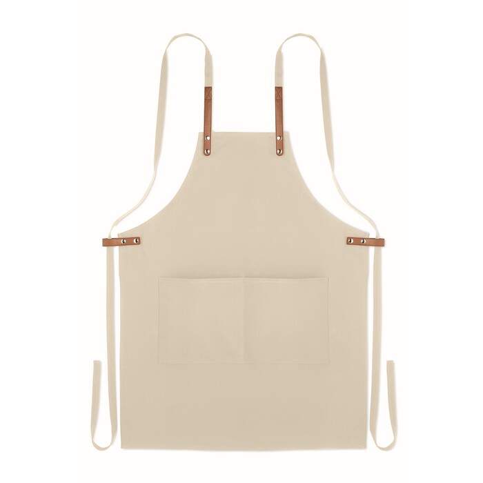 Schort organisch katoen beige 1 kleur td 10909