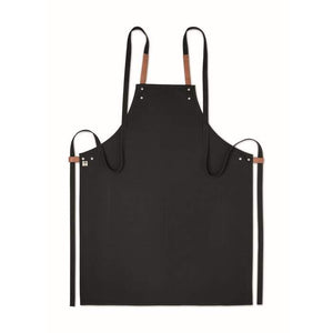 Schort organisch katoen zwart 4 kleuren zd 10937