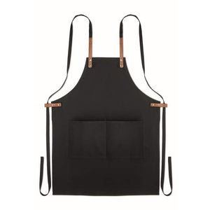 Schort organisch katoen zwart 1 kleur td 10931