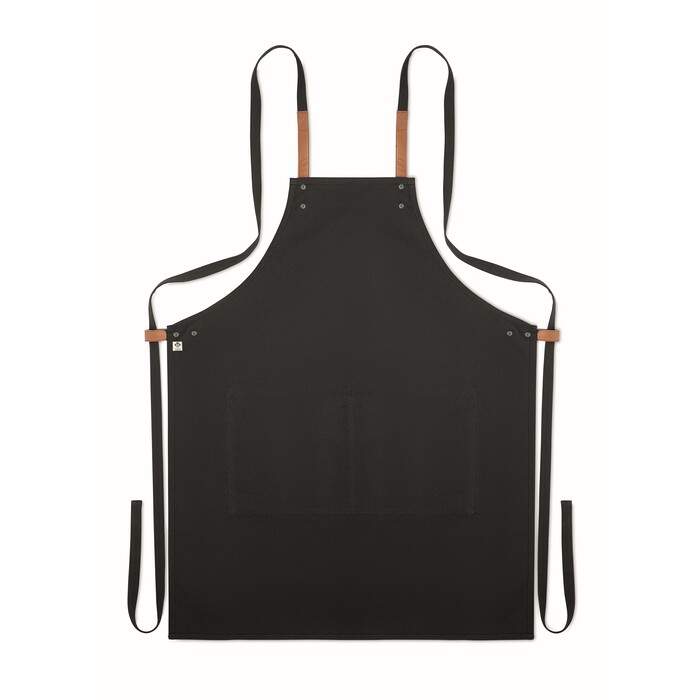 Schort organisch katoen blauw 1 kleur zd 10921