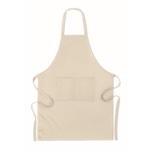 Schort organisch katoen beige 1 kleur td 10910