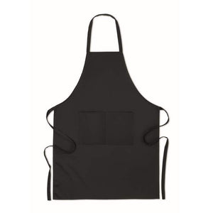 Schort organisch katoen zwart 1 kleur td 10932
