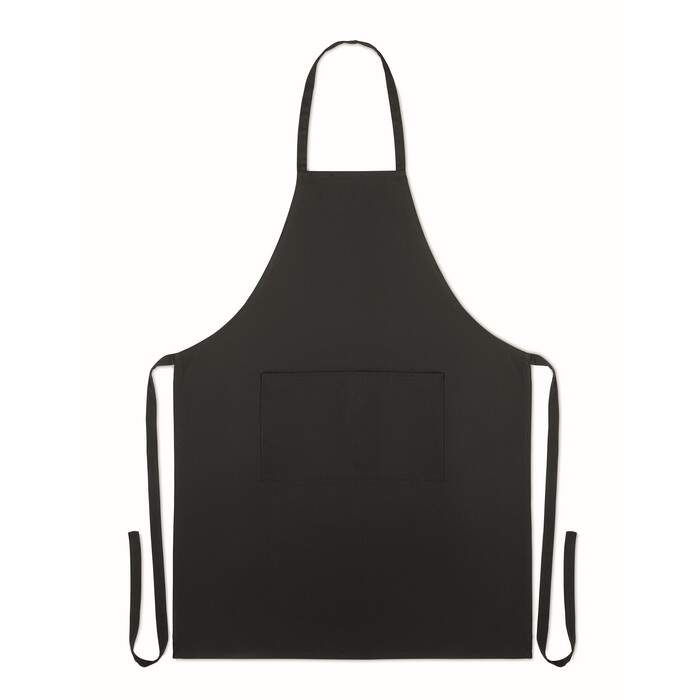 Schort organisch katoen blauw 3 kleuren zd 10926