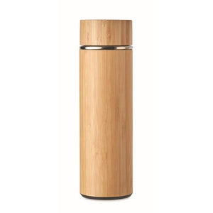 Dubbelwandige thermosfles 480ML hout 3 kleuren tp 3428