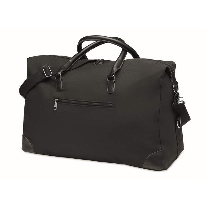 Canvas weekendtas 340 gr/m&sup2; zwart 1 kleur td 2001