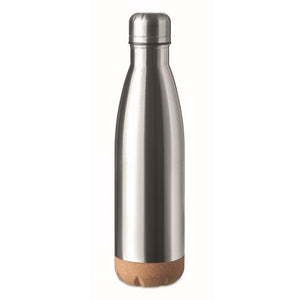 Dubbelwandige fles 600 ml zilver Graveren 3367