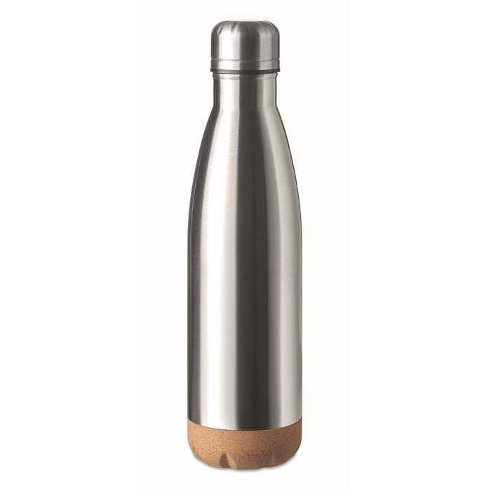 Dubbelwandige fles 600 ml zilver Graveren 3367