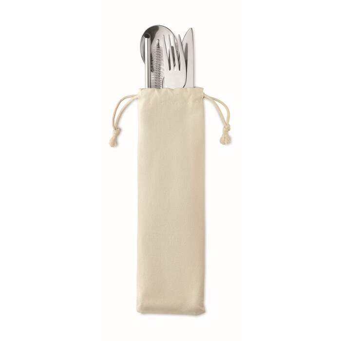 RVS bestekset CUSTA SET beige 4 kleuren zd 10567