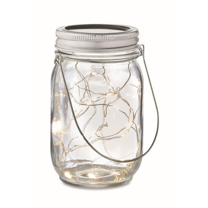 Mason jar solar buitenlamp POT LAMP transparant Graveren 7727