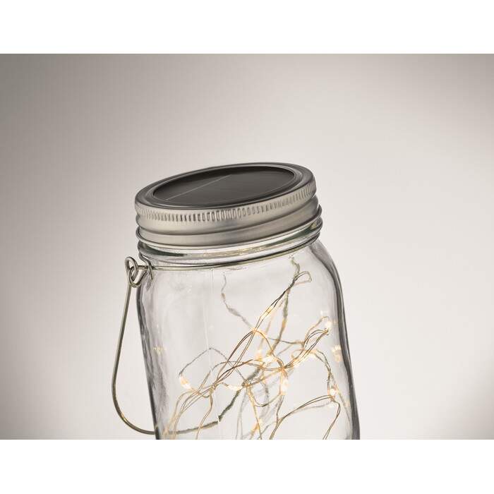 Mason jar solar buitenlamp POT LAMP transparant onbedrukt 7728