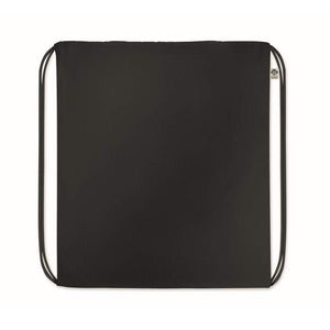 Trekkoord rugzak van organisch YUKI COLOUR zwart 3 kleuren zd 12655