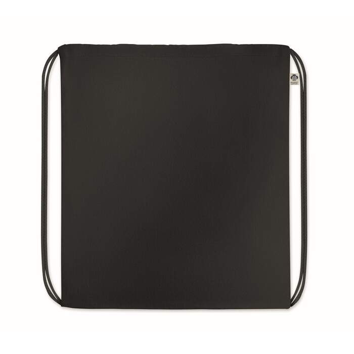 Trekkoord rugzak van organisch YUKI COLOUR zwart 3 kleuren zd 12655