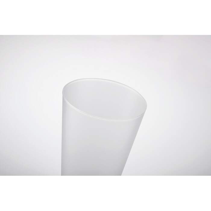 Matte PP beker 300ml FESTA LARGE transparant wit onbedrukt 7750