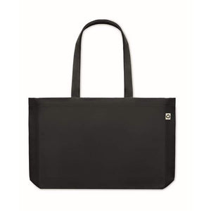 Gerecyclede tas 280 gr/m&sup2; RESPECT COLOURED zwart 2 kleuren zd 4385