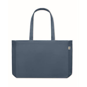 Gerecyclede tas 280 gr/m&sup2; RESPECT COLOURED blauw 1 kleur zd 4377