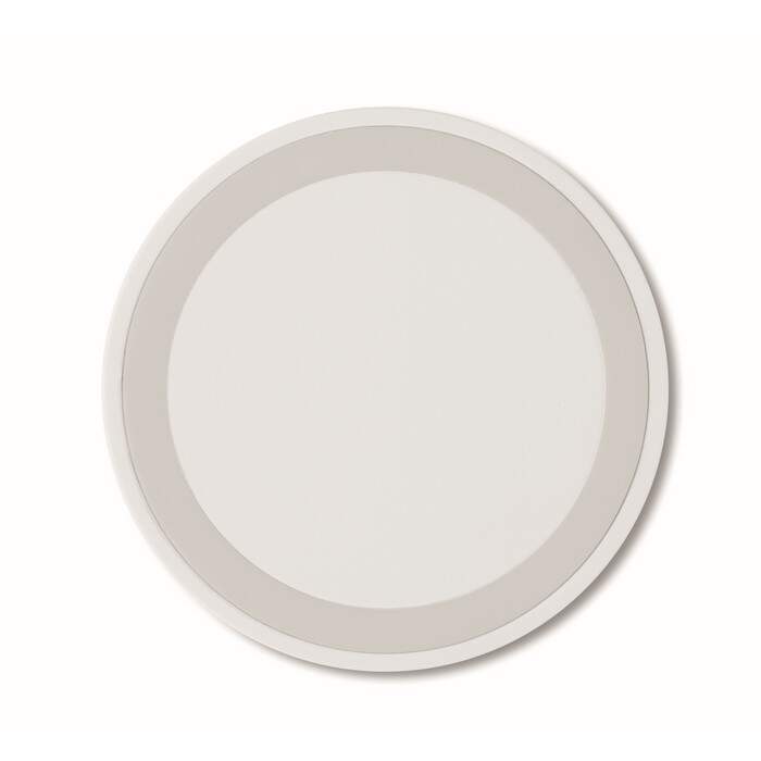 Kleine draadloze oplader WIRELESS PLATO + wit onbedrukt 6507