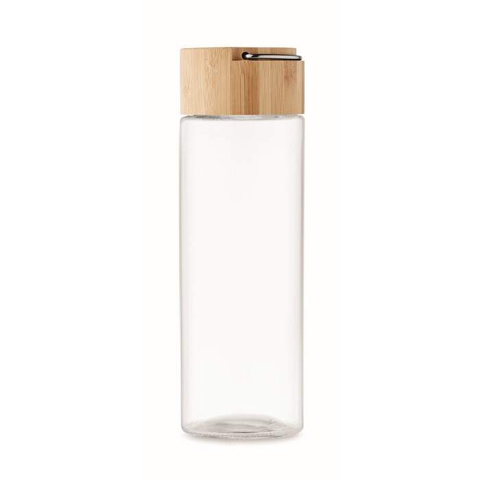 Glazen fles 500ml bamboe dop AMELAND sample