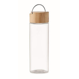 Glazen fles 500ml bamboe dop AMELAND bedrukken
