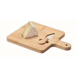 Bamboe kaasplank met mes DARFIELD hout onbedrukt 1207