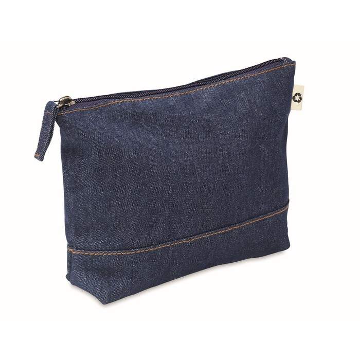 Gerecycled denim toilettasje STYLE POUCH bedrukken