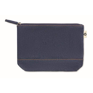Gerecycled denim toilettasje STYLE POUCH blauw 3 kleuren zd 4291