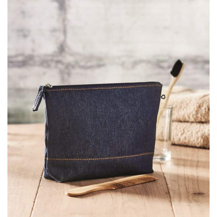 Gerecycled denim toilettasje STYLE POUCH sample