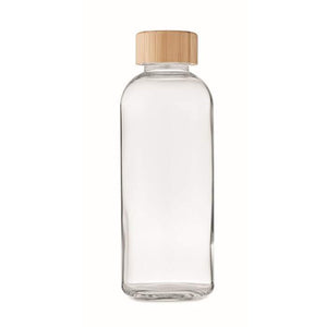 Glazen drinkfles bamboe dop FRISIAN 4473