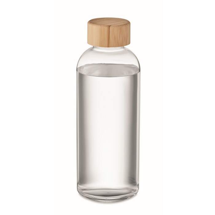 Glazen drinkfles bamboe dop FRISIAN sample