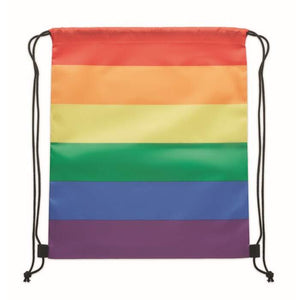 Regenboog RPET trekkoordrugzak BOW 9803