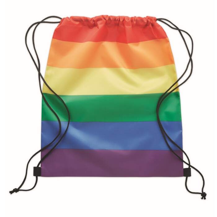Regenboog RPET trekkoordrugzak BOW 9804