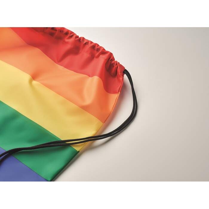Regenboog RPET trekkoordrugzak BOW sample
