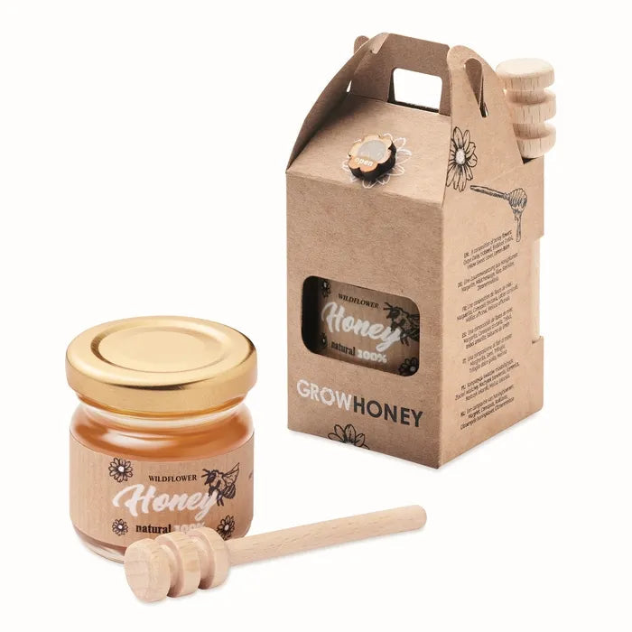 Wilde bloemenhoning pot set DAUBER bedrukken