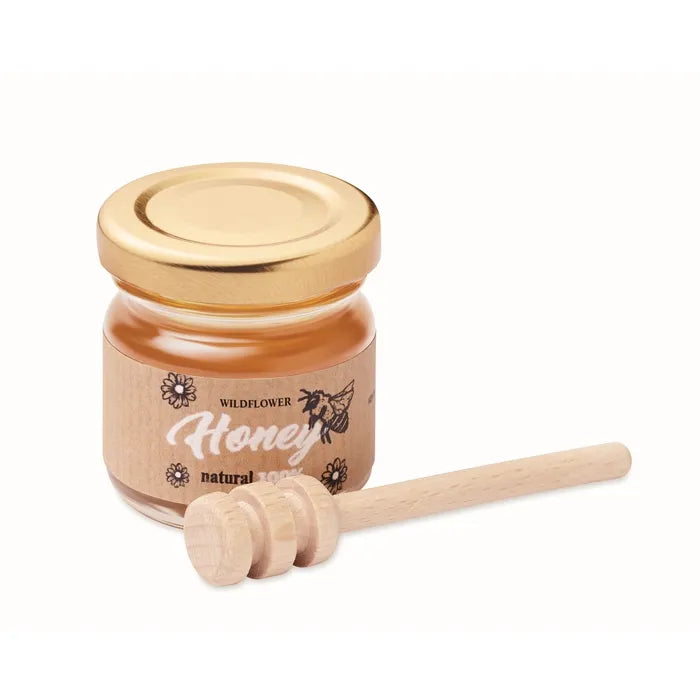 Wilde bloemenhoning pot set DAUBER  met opdruk